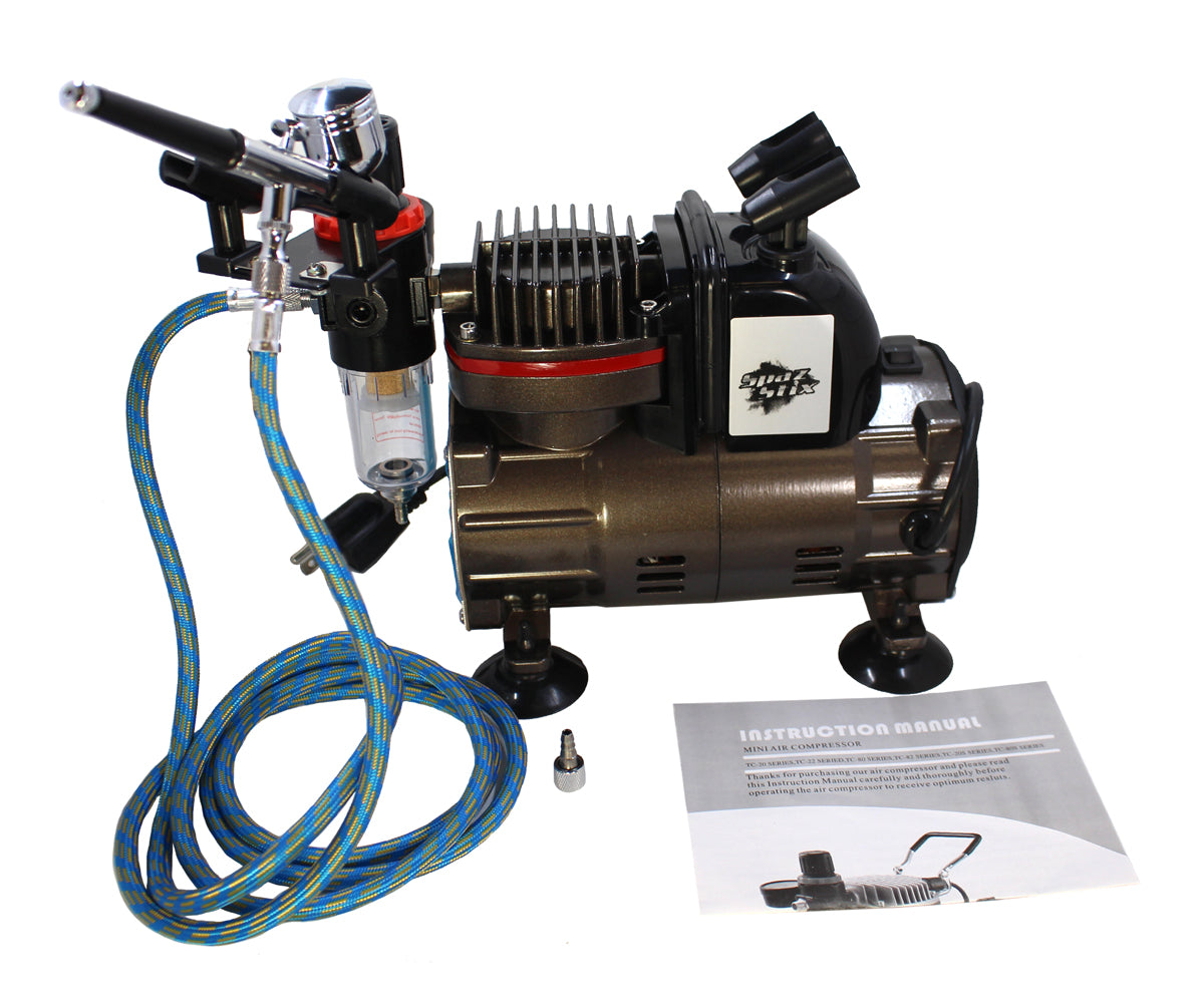 Dual Action Gravity Feed Airbrush & Compressor Combo