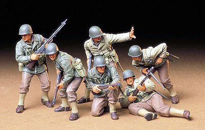 1/35 U.S. Army Assault Infantr Men Figures Plastic Model Kit