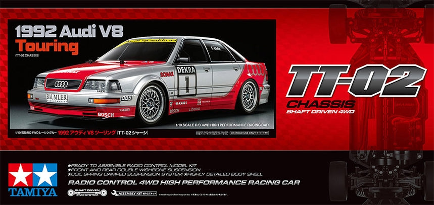 1/10 RC 1992 Audi V8 Touring Model Kit, TT-02 Chassis