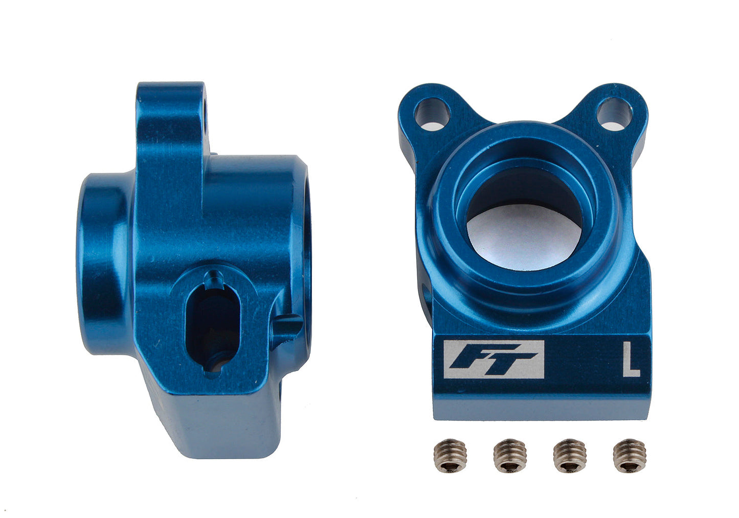 RC10B6.2 FT Rear Hubs, Blue Aluminum