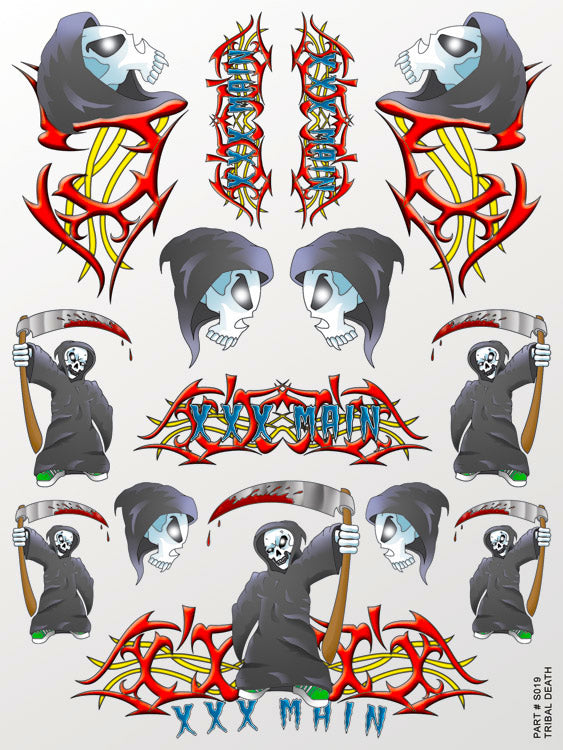 Tribal Death Sticker Sheet